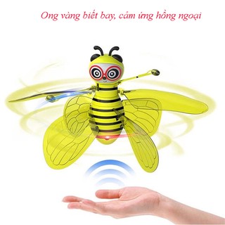 Đồ chơi trẻ em - Chú ong vàng bay lượn, cảm ứng hồng ngoài, điều khiển từ xa