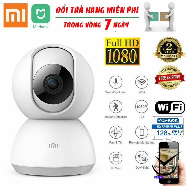 Camera wifi , camera xiaomi xoay 360 độ Xiaomi Mijia 1080p Quốc tế