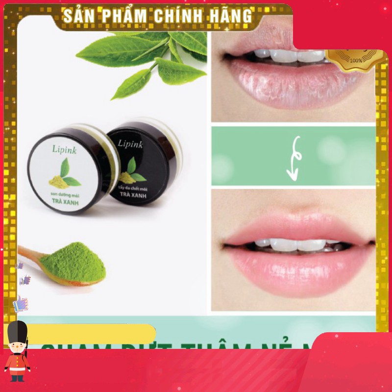 Combo son dưỡng môi LIPINK Trà Xanh - Son dưỡng môi MỀM MỊN - CĂNG HỒNG tự nhiên dưỡng môi căng mịn