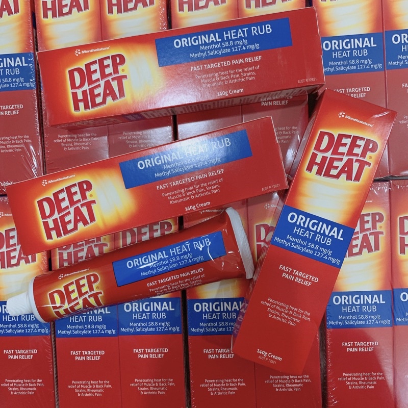 Kem xoa bóp giảm đau Deep heat original heat rub 140g
