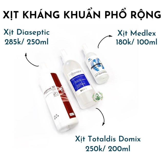 Xịt kháng khuẩn phổ rộng cho tay và đồ dùng