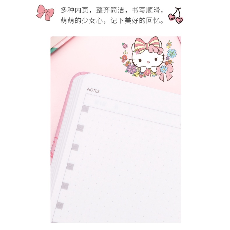 Sổ Tay Dễ Thương Notepad Hello Kitty Da PU Notebook A6 Notebook Sáng Tạo Văn Phòng Phẩm Cô Gái Tươi Nhật Ký Hoạt Hình Du Lịch Notepad Di Động