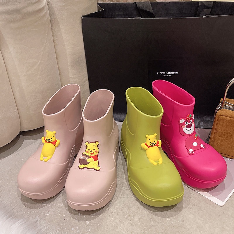 Ủng Đi Mưa Đế Dày Tăng Chiều Cao Chống Trượt Chống Thấm Nước Thời Trang Mùa Hè Dành Cho Nữ