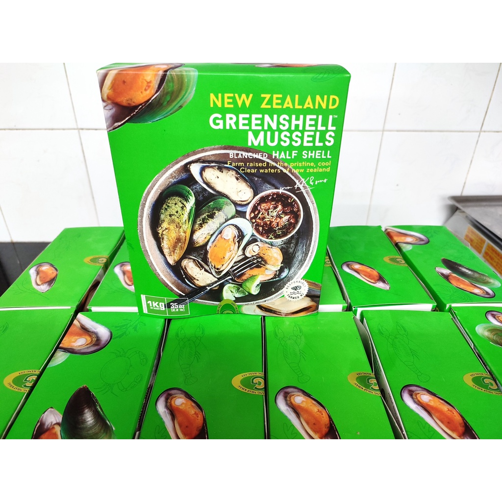 Vẹm Xanh Nửa Mảnh New Zealand Nhập Khẩu Green Good Chuyên Nướng, Hấp, Sốt