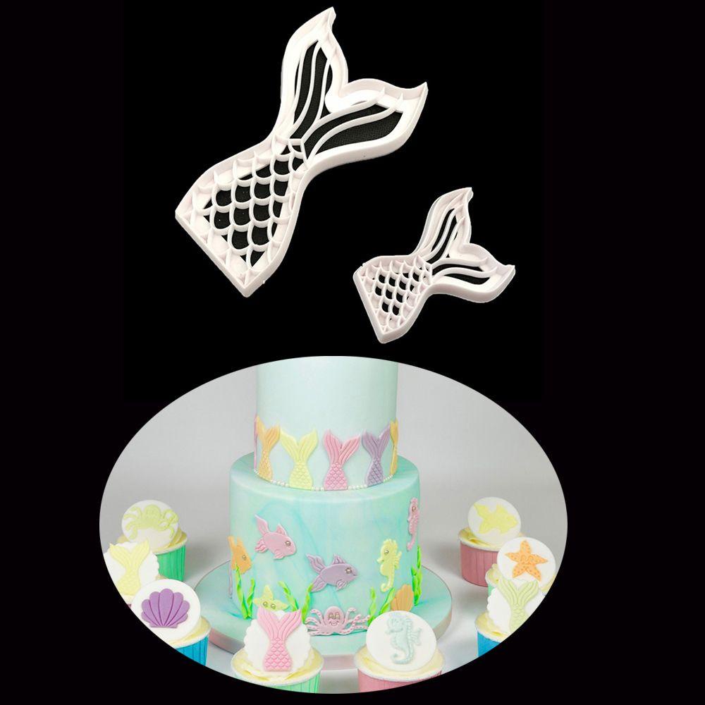 LEISURE 2 Khuôn Cắt Fondant Hình Nàng Tiên Cá