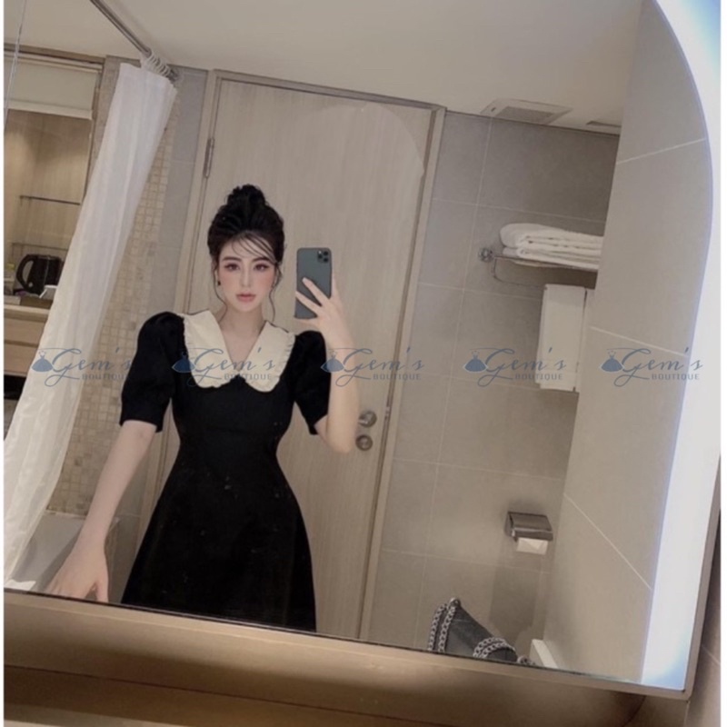 VÁY ĐẦM DÁNG XOÈ CỔ SEN TIỂU THƯ