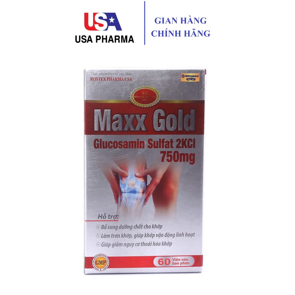 Viên Xương Khớp Maxx Gold Glucosamine giảm đau nhức xương khớp - 60 viên [Maxx Gold Đỏ]