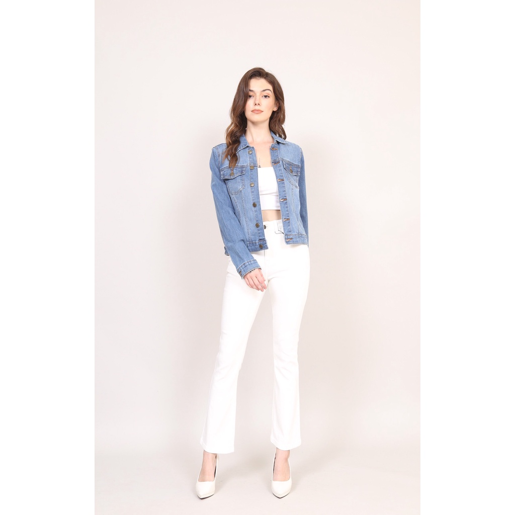 Áo Khoác Jean Nữ Dài Tay Cao Cấp CT Jeans