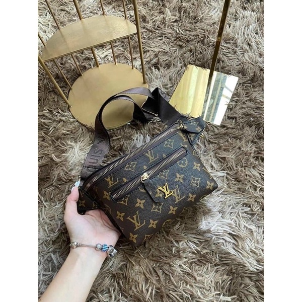 Túi đeo bụng lv dây dù bản to siêu hot về hàng