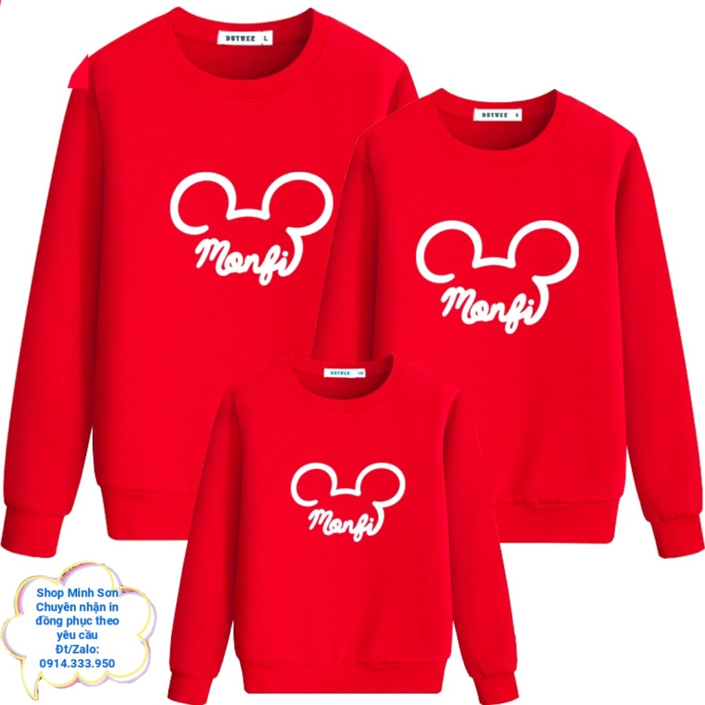 🍌🐒🍌VIDEO ÁO NỈ GIA ĐÌNH MICKEY, ÁO NỈ ĐÔI SWEATER LOẠI 1 ĐỦ MÀU ĐỦ SIZE