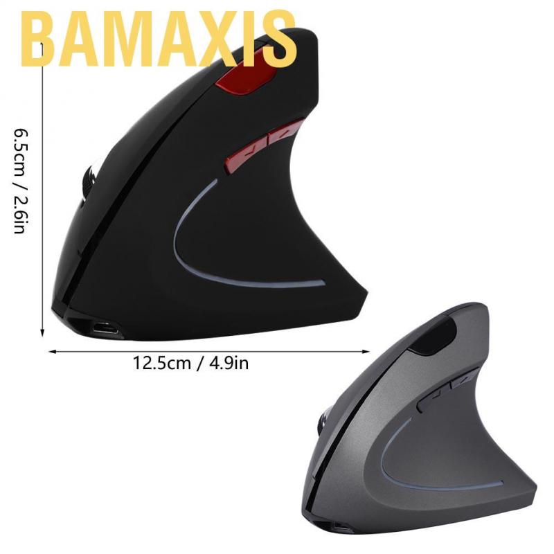 Bamaxis HXSJ Innovative 2400DPI Optical Wireless Ergonomic Vertical Gaming Mouse for PC/ Laptop