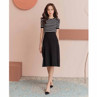KOKA Áo len cộc tay kẻ 56501