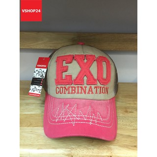 MŨ LƯỠI TRAI KPOP EXO HỒNG GHI 324