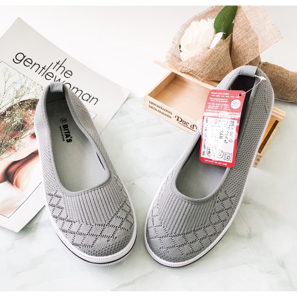Giày Thể Thao slipon nữ Bitas quai đế bằng GVW.46 | BigBuy360 - bigbuy360.vn