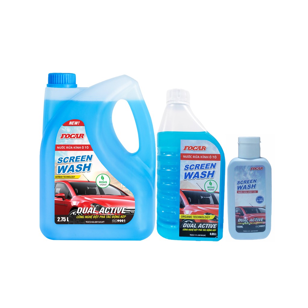 Nước rửa kính ô tô màu xanh dương FOCAR Screen Wash ROHS