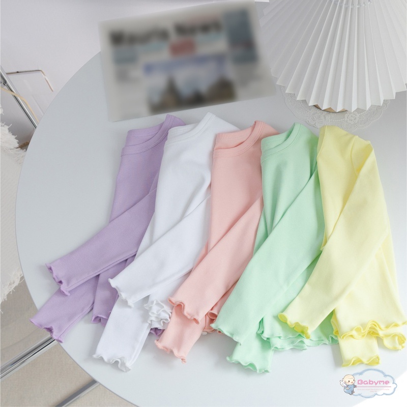 Áo Thun Tay Dài Bằng Cotton Thời Trang Dễ Thương Cho Bé Gái
