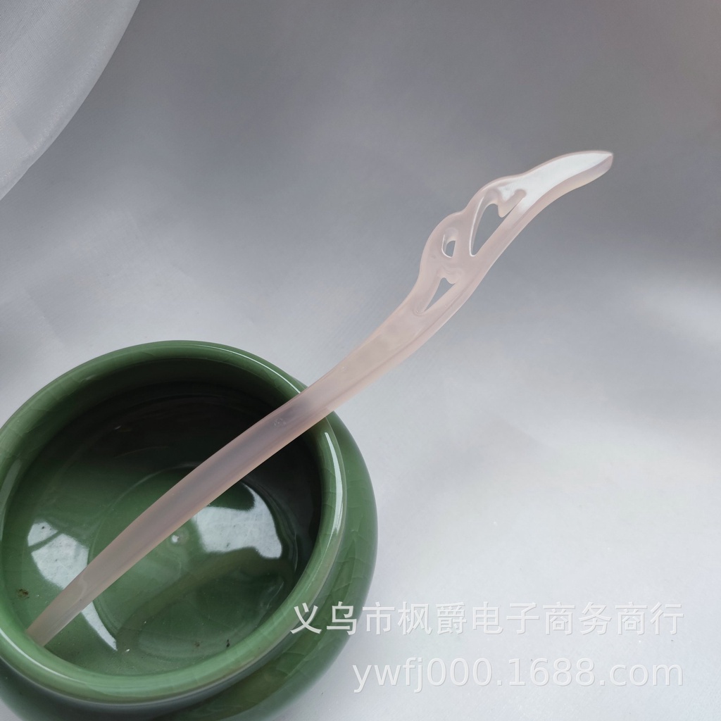 Trâm nhựa cổ trang ĐÔI CÁNH phụ kiện cài tóc nữ trong hai màu trắng xanh thanh lịch xinh xắn