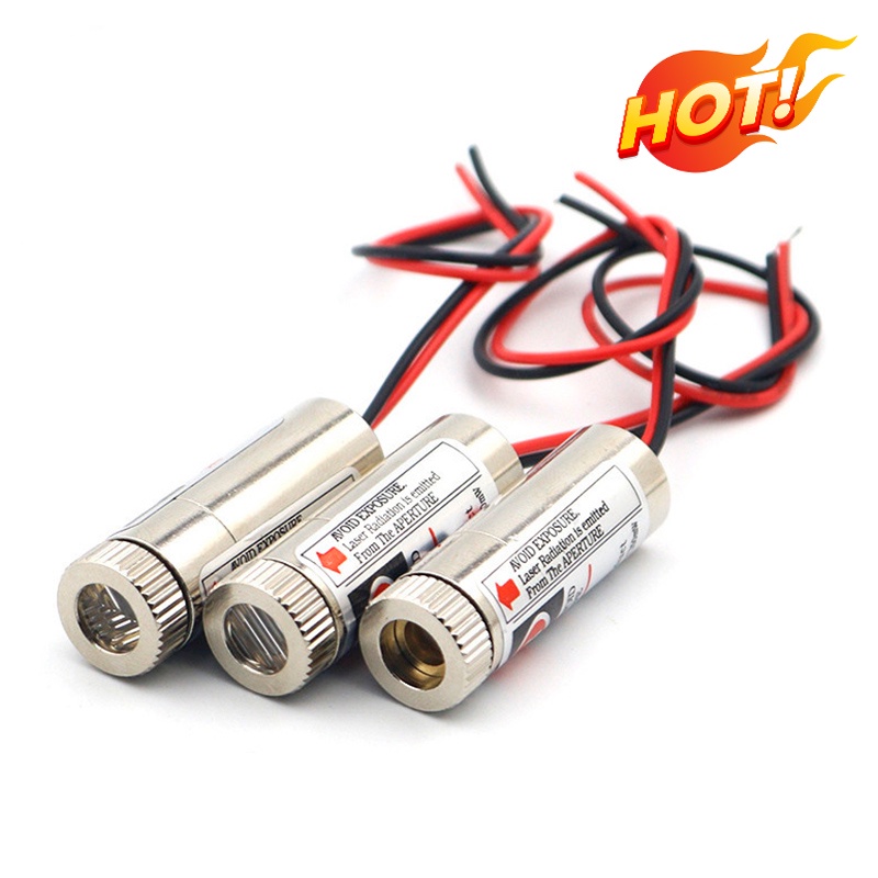 Adjustable Beam 650nm 5mW Red Point / Line / Cross Laser Module Head Glass Lens Focusable Industrial Class 3-5V