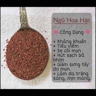 ⚡Hạt Ngũ Hoa loại 1 SPA⚡️mặt nạ thiên nhiên( Hạt đình Lịch) 100g