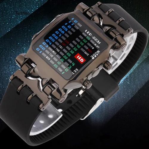 Đồng hồ đeo tay màn hình hiển thị LED dây đeo bằng nhựa thời trang cho nam nữ | BigBuy360 - bigbuy360.vn