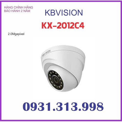 Camera KBVISION KX-2012C4 2.0MP ( mã mới: KX-c2012C4 )