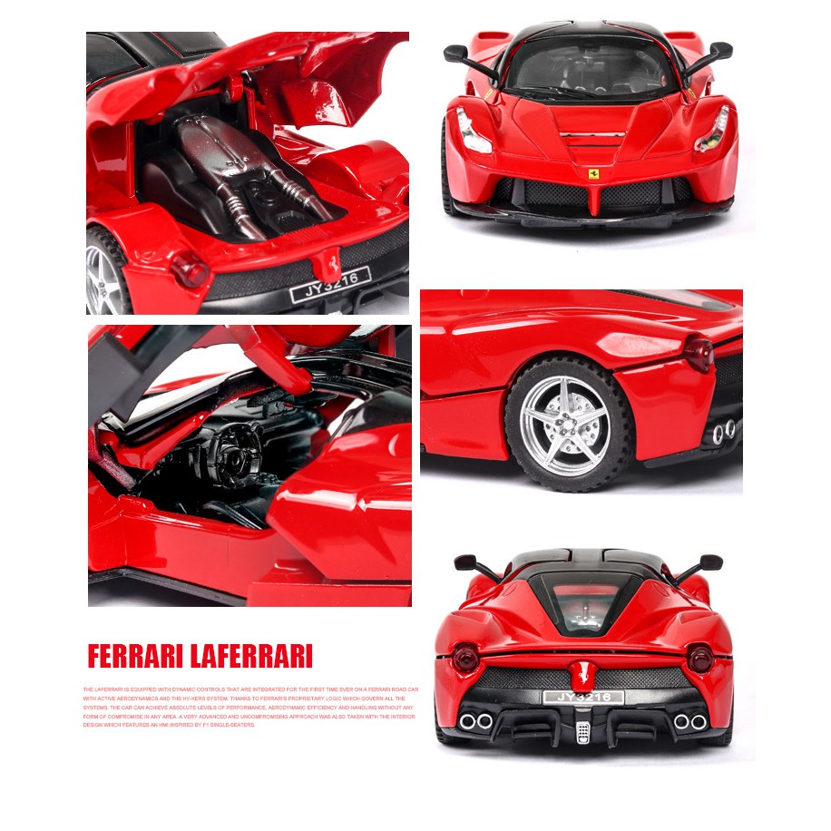 Mô hình siêu xe Ferrari Laferrari 2020 tỉ lệ 1:32 hãng Double Horses chất liệu hợp kim mô phỏng chi tiết, sắc sảo