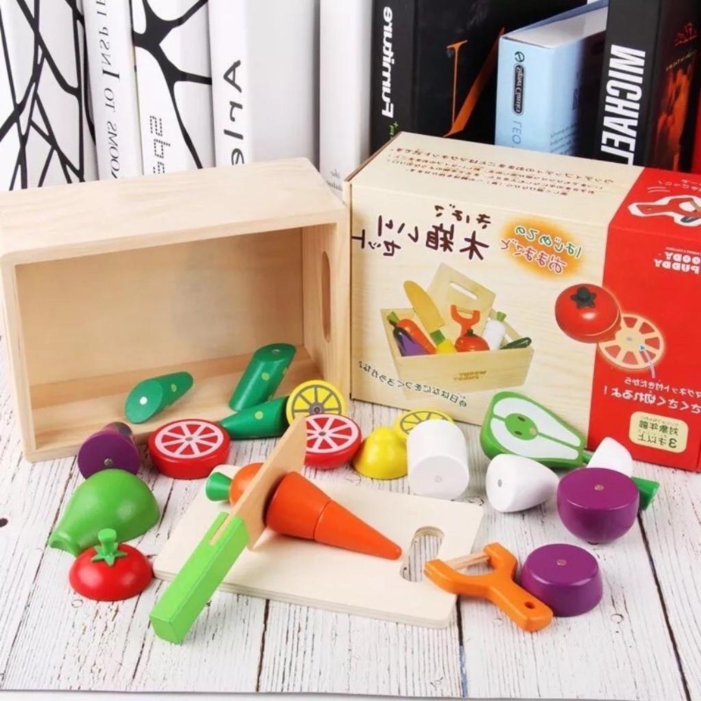Đồ chơi cắt hoa quả gỗ MUSHROOM cho bé