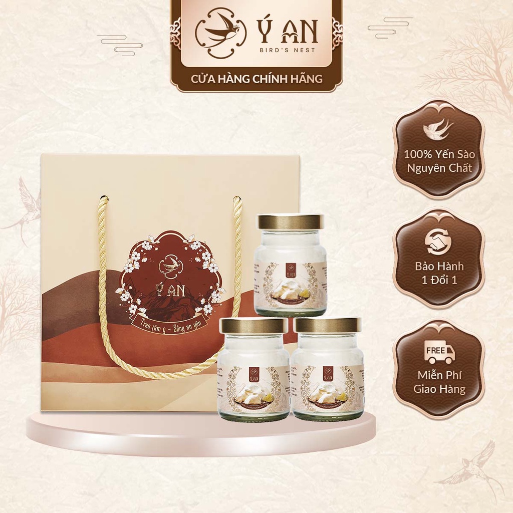 Yến chưng sẵn đường phèn Ý An thơm ngon bổ dưỡng set 6 hũ x 70ml
