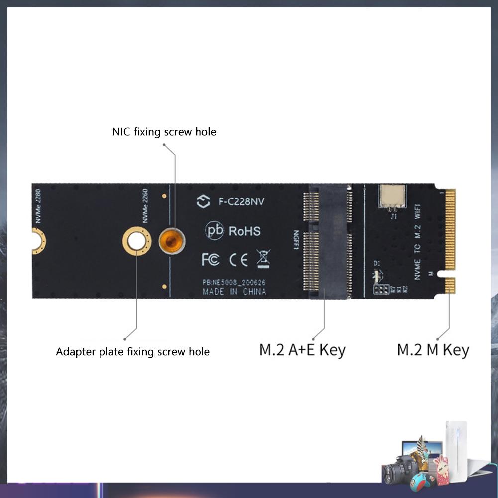 Đầu chuyển đổi thẻ wifi M.2 M Key sang NGFF A + E cho AX200 9260AC