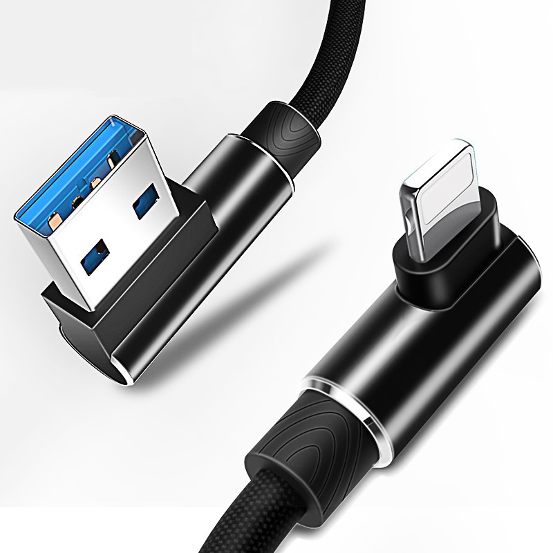 Cáp Sạc Nhanh Suntaiho Cổng USB Lightning 2A Hình Chữ L Góc 90 Độ Chất Lượng Cao