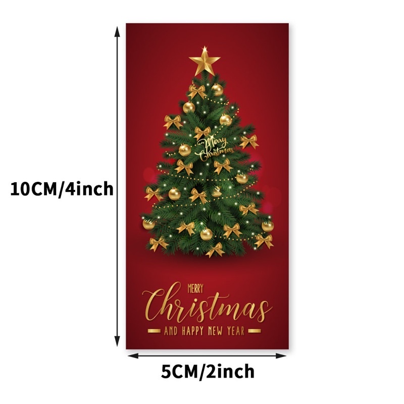Set 2 tem niêm phong hộp quà, túi quà Noel size 5 x 10 cm