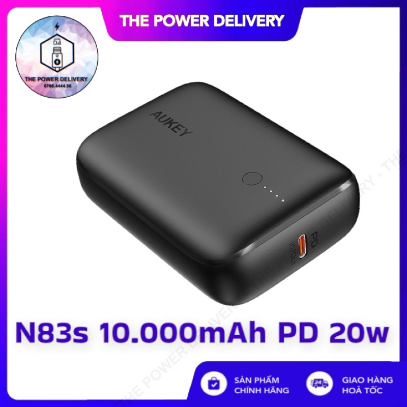 [New 100%] Pin sạc dự phòng Aukey PB-N83S 10.000mAh 22.5W Type-C - Bảo hành 18 tháng