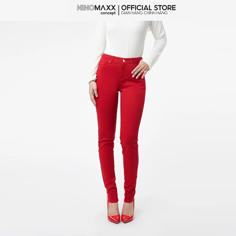Ninomaxx Quần Kaki jean Basic Nữ dài dáng ôm 1609165