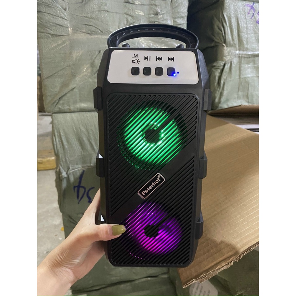 Loa Karaoke Bluetooth Peterhot Nhập Khẩu US - Tặng Mic Hát