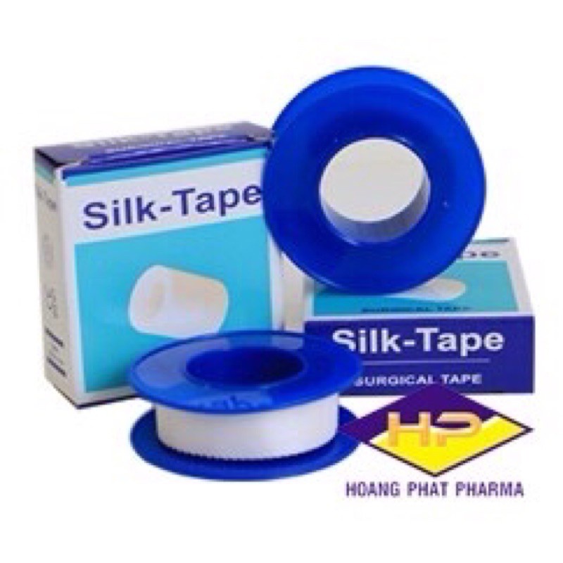 Hộp 6 cuộn băng dính lụa SILK TAPE 5cm*4m, Độ dính cao, băng vết thương
