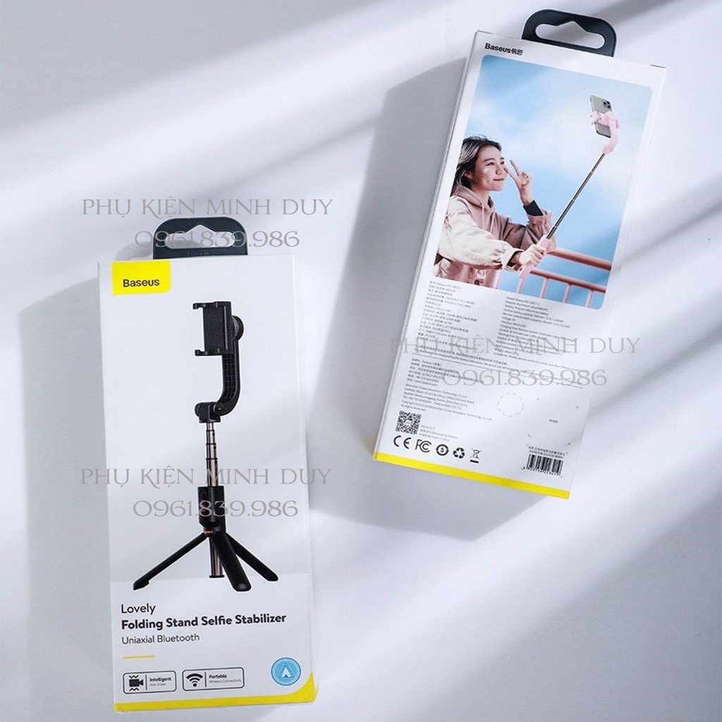 Gậy tự sướng tích hợp Gimbal chống rung thông minh Baseus Lovely Uniaxial Bluetooth Folding Stand Selfie Stabilizer ❤