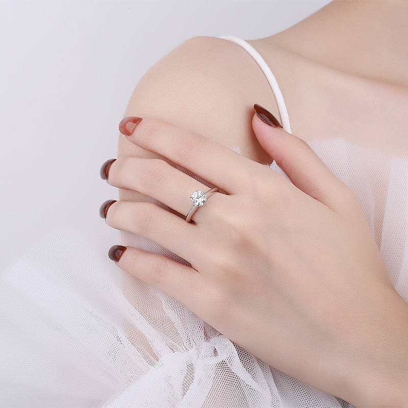 Nhẫn kim loại đính đá nhân tạo thời trang cho nữ