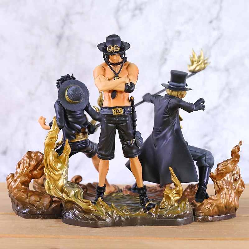 Set 3 Mô Hình Nhân Vật Luffy Ace Sabo Trong Phim Hoạt Hình One Piece