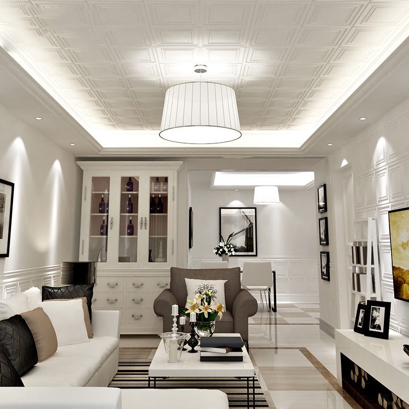 Miếng Dán Trang Trí Trần Nhà Bằng Xốp Họa Tiết Gạch 3D Độc Đáo Trang Trí Nhà Cửa