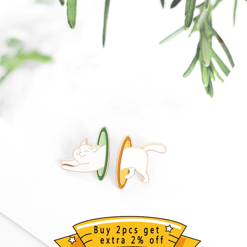 Ghim Cài Áo Hình Mèo Nhảy Múa Dễ Thương Dùng Trang Trí Túi Xách/ Nón