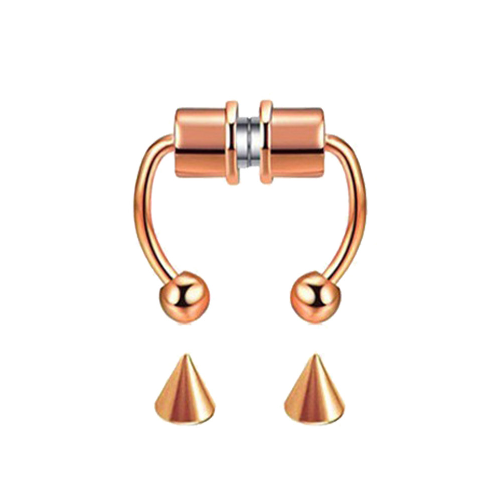 Khuyên xỏ mũi từ tính bằng thép không gỉ thời trang