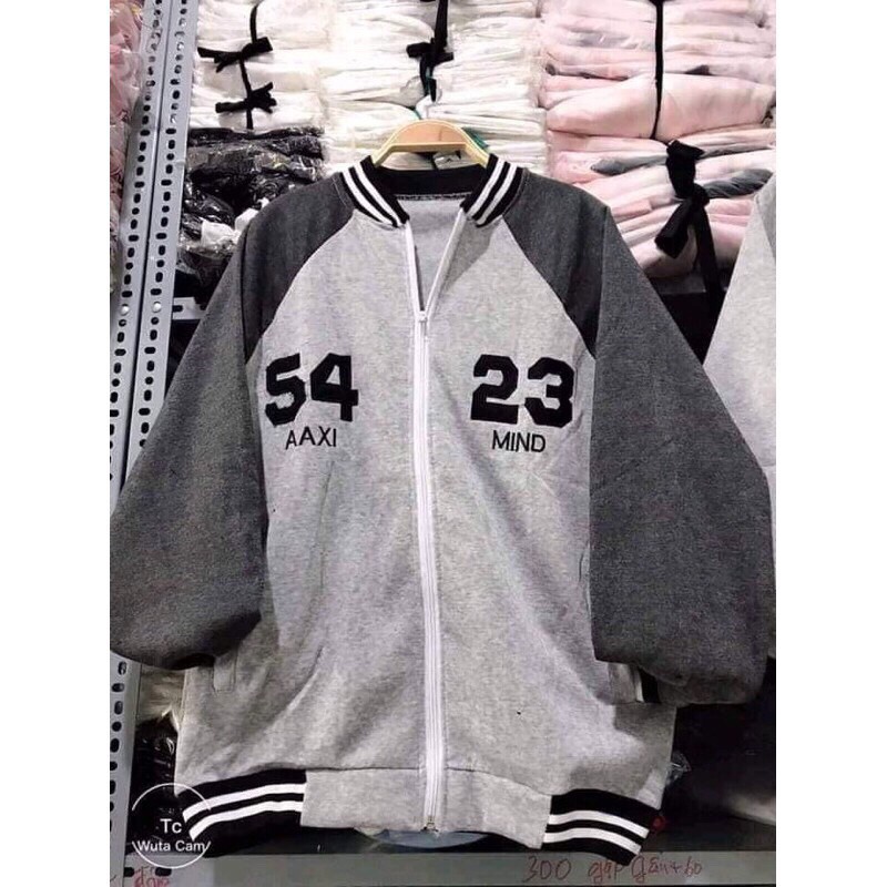 [Mã WASTMAY giảm 15% tối đa 30K đơn 150K] [Freeship+ Ảnh thật] Áo khoác bomber thêu số 54-23 HANA100