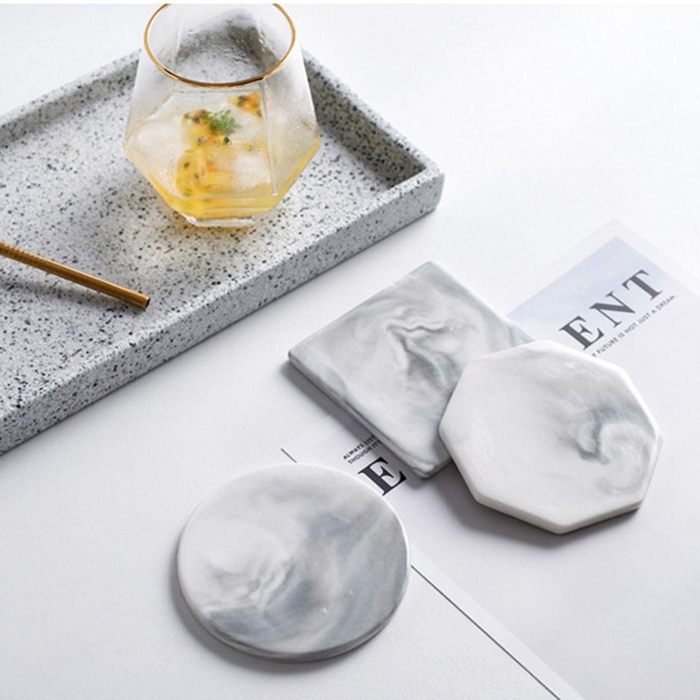 Đế Lót Tách Trà Chống Bỏng Chống Trượt Họa Tiết Đá Hoa Cương Sáng Tạo