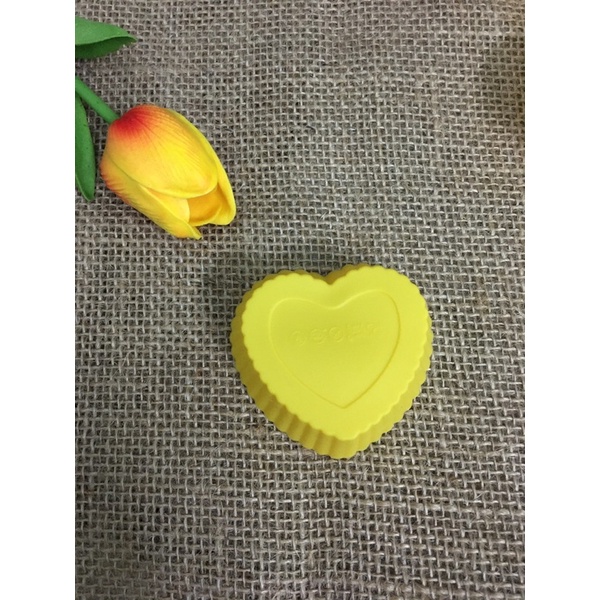Cốc Silicon Làm Bánh Cupcake Hình Trái Tim Chống Dính