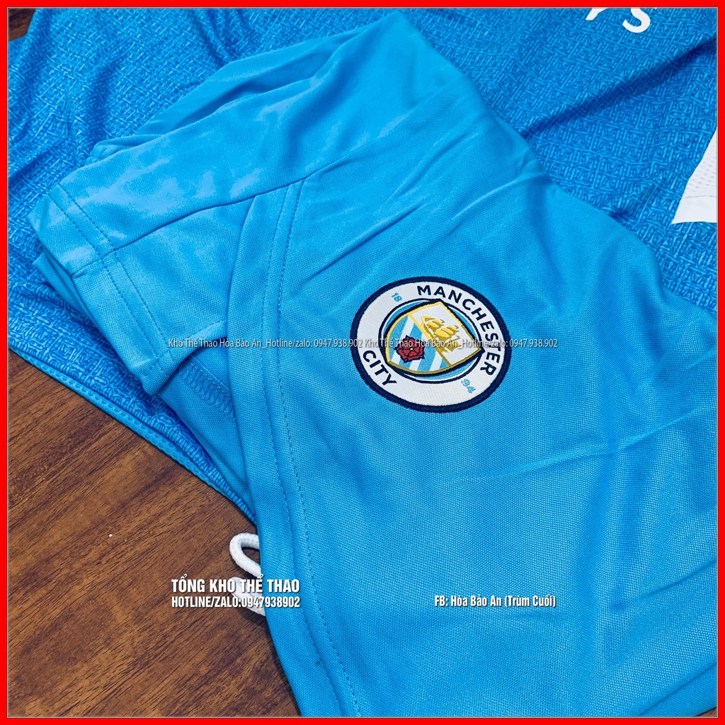 Set Bộ Quần Áo Bóng Đá CLB Mancity sân nhà/ Sân khách mẫu mới mùa giải 2021/22 - Vải thái chuẩn áo đấu