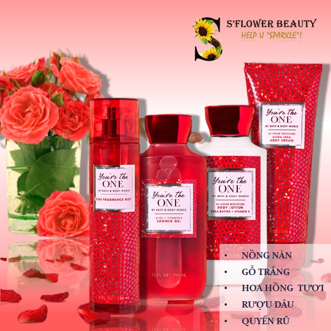 🌹 YOU'RE THE ONE 🌹 | Bộ Sản Phẩm Gel Tắm - Dưỡng Thể - Xịt Thơm Toàn Thân Bath & Body Works Shower Gel - Lotion - Mist