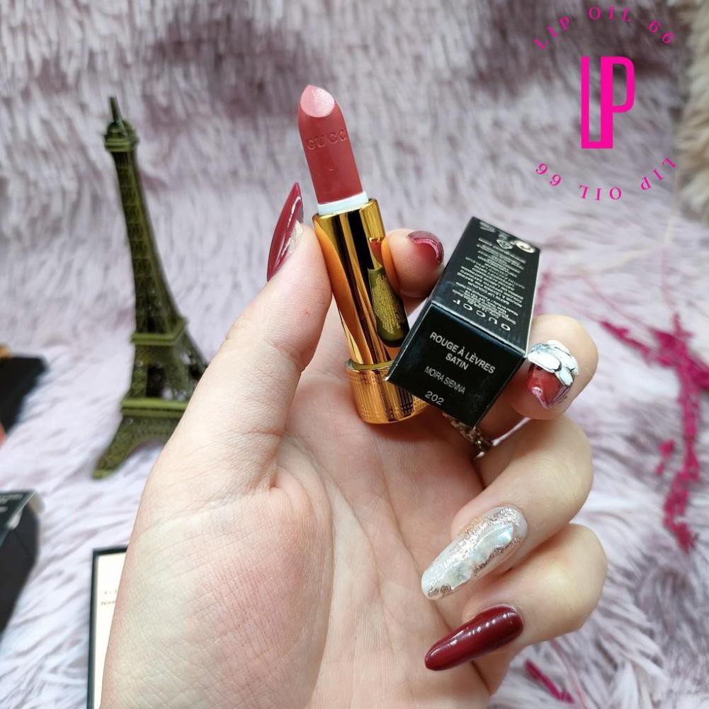 Son Gucci Rouge À Lèvres Satin Lipstick minisize 1.3g son lì pha dưỡng siêu mịn mượt | BigBuy360 - bigbuy360.vn