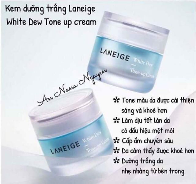 Kem dưỡng trắng da White dew tone up cream