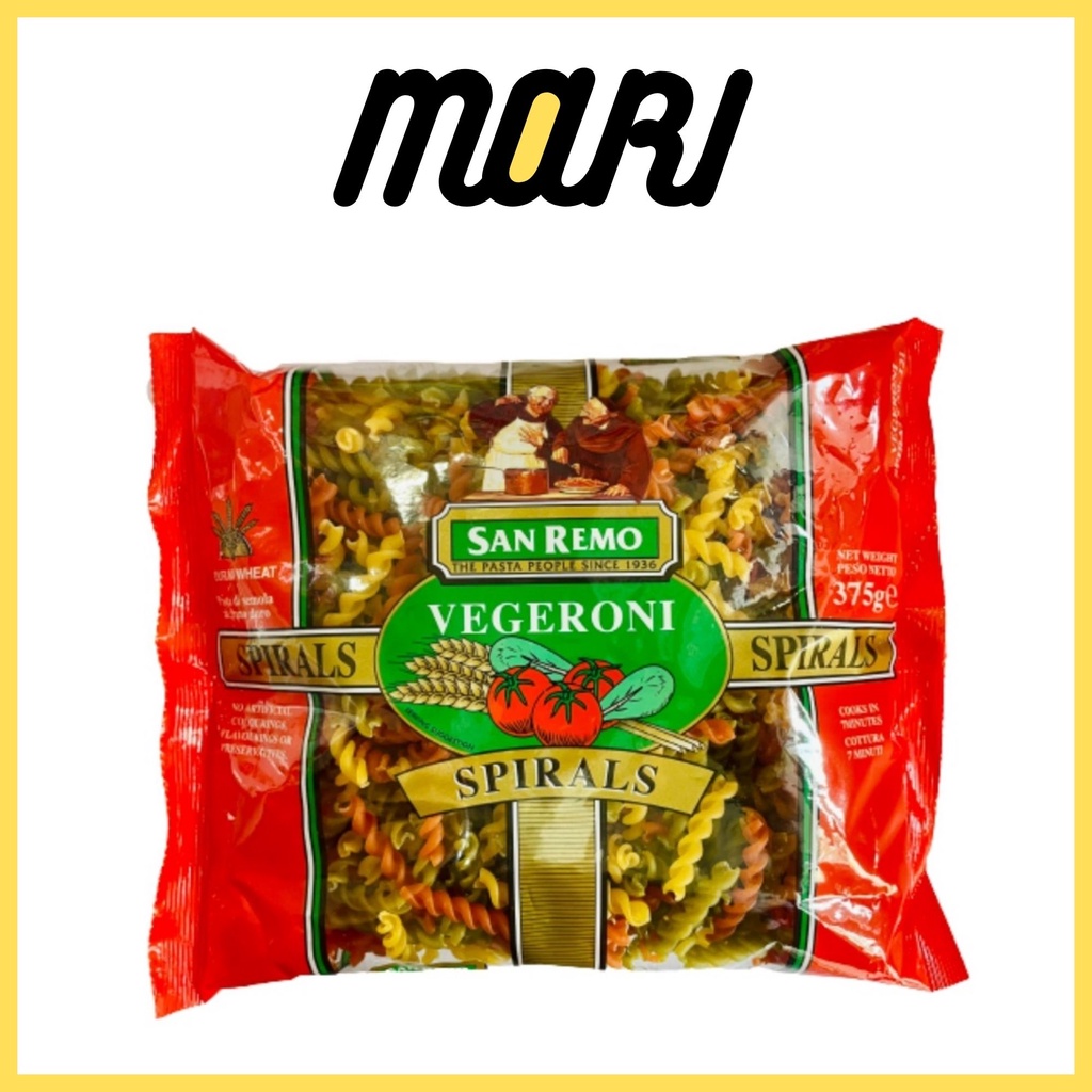 Nui xoắn rau củ San Remo 375g