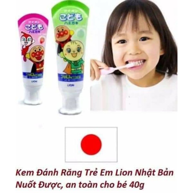 Kem đánh răng Lion (nuốt được) cho bé